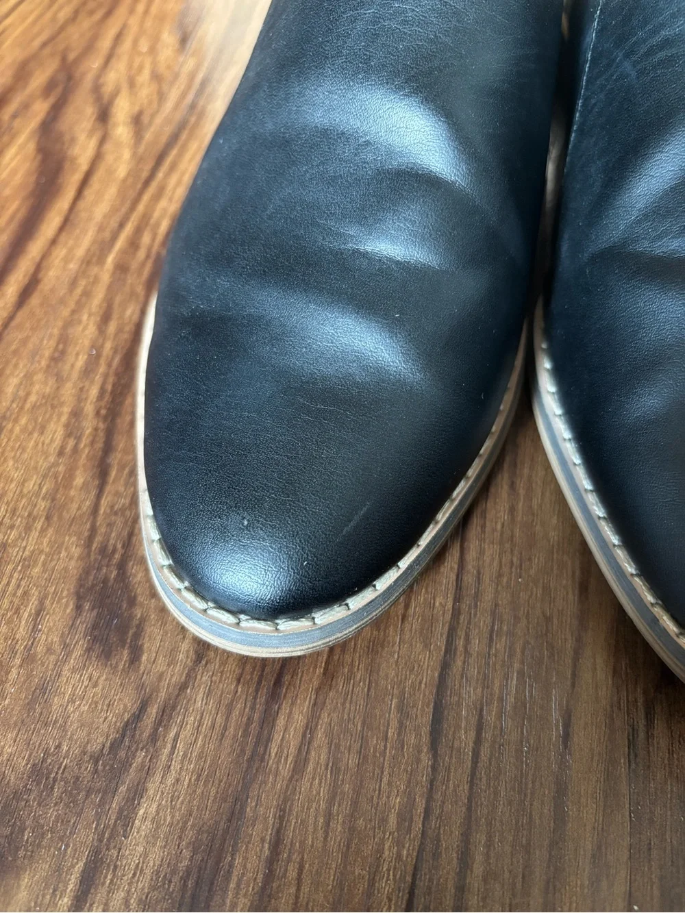 Indigo Rd Black Leather Mule Loafers Slip On Shoes Size 9.5M